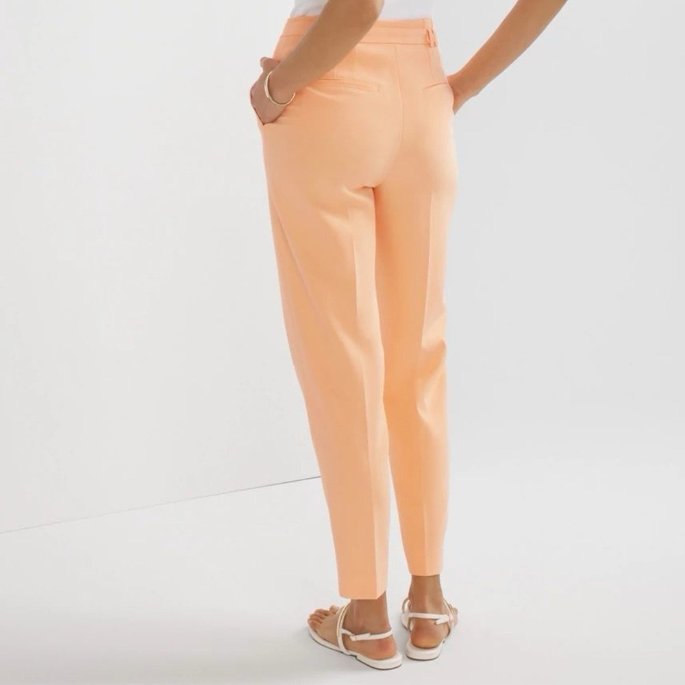 White House Black Market Belted Tapered Ankle Fluid Pant Dress Pants Size 4 NWT - Picture 2 of 16